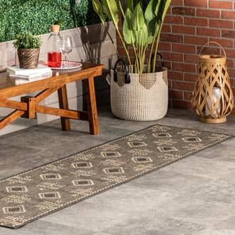 Charcoal Tucana Native Tokens Indoor/Outdoor rug