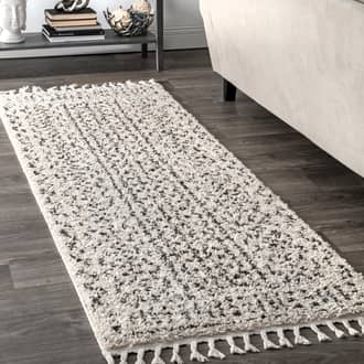 Off White Temara Moroccan Demarche Tassel rug