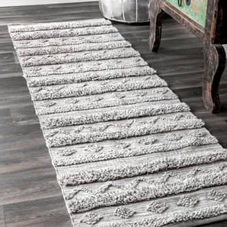 Gray Shilo Textured Banded rug