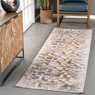 Beige Edessa Annika Abstract Checkered rug