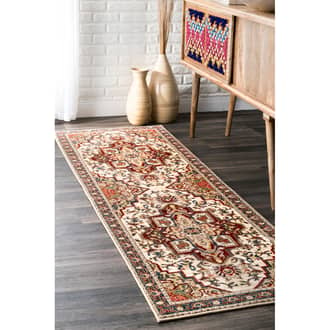 Red Hectoria Regal Medallion Fringe rug