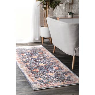 Navy Folktime Cardinal Gardena Fringe rug