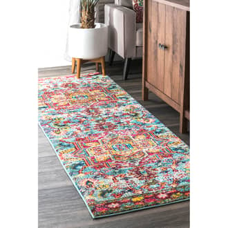 Pink Chroma Floral Medallion rug