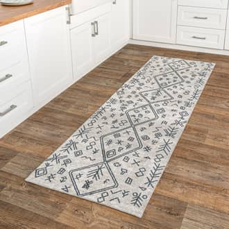 Gray Levant Nina Abstract Mural Washable rug