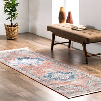 Rust Princesa Distressed Medallion rug