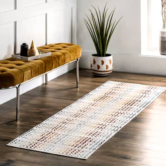 Beige Moon Tears Sylvia Washable Linear rug