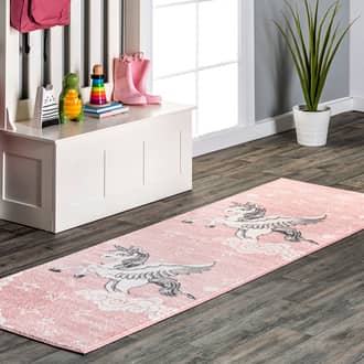 Pink Dreamland Flying Unicorn Nursery rug