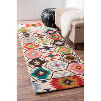 Cream Tikal Kaleidoscope Wool rug