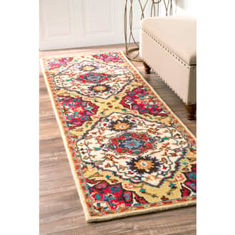 Red Mesoamerica Woolly Medallion rug