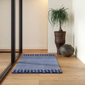 Navy Mandia Striped Area Rug