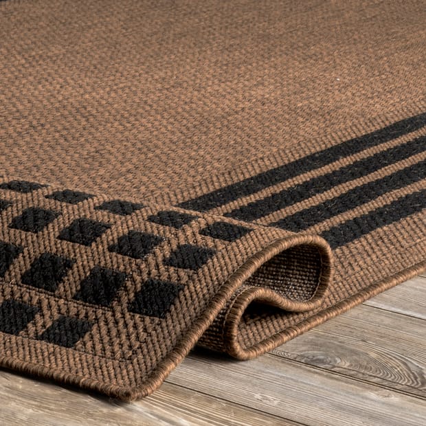 Bittersweet Brown Outdoor Area Rug UV Protected and Durable