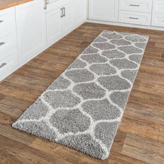 Gray Bermuda Naomi Quatrefoil Trellis rug