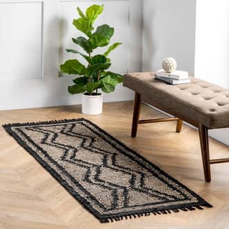 Natural Westland Helix Leather Flatweave Tassels rug