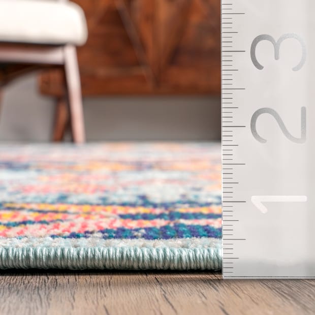 Chroma Alessandra Southwestern Faded Blue Rug