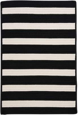 black and white outdoor rug