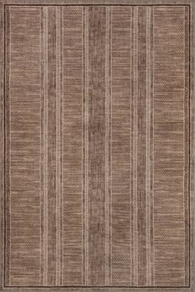 Recycled Washables Dannica Striped Washable Brown Rug