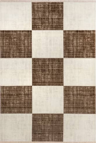 9' x 13' Aspen Checkerboard Fringed Rug primary image