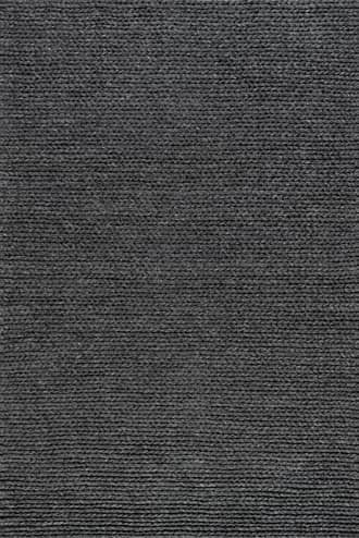Charcoal 2' 6" x 8' Softest Knit Wool Rug swatch
