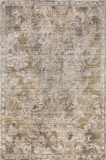 Beige Pergamon Anzlie Faded Washable Indoor/Outdoor rug - Outdoor Rectangle  9' x 12