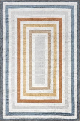 Lilac Striped Bordered Rug primary image