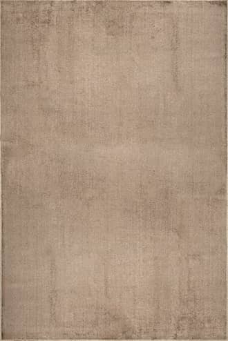 Beige 9' x 12' Nori Lustered Solid Washable Rug swatch