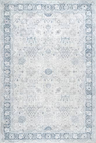 Light Blue 9' x 12' Bayberry Vintage Washable Rug swatch