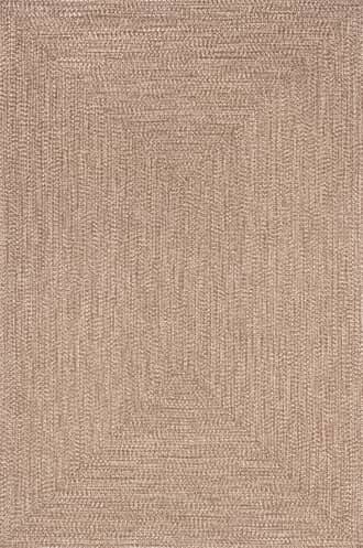Brown 2' x 3' Everywhere Hand-Braided Indoor/Outdoor Rug swatch