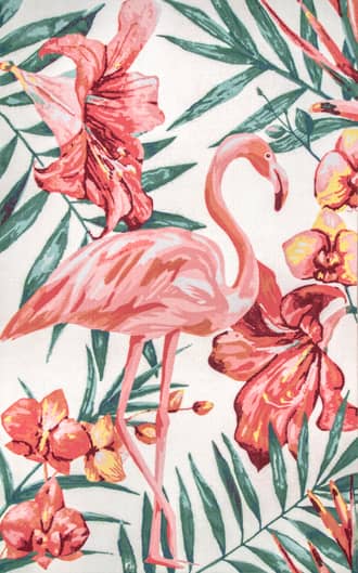 8' Floral Flamingo Indoor/Outdoor Rug primary image