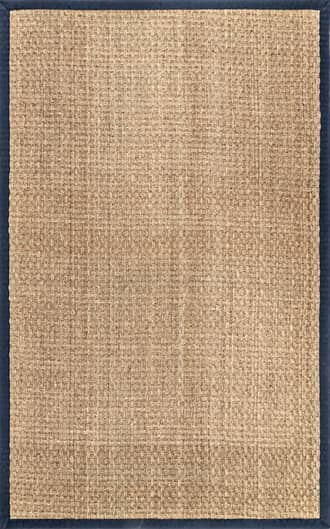Navy 2' 6" x 4' Checker Weave Seagrass Rug swatch