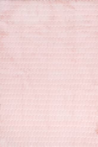 Blush 2' x 3' Milazia Honeycomb Plush Cloud Washable Rug swatch