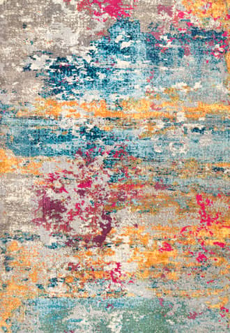 Multicolor 4' x 6' Abstract Nebula Rug swatch