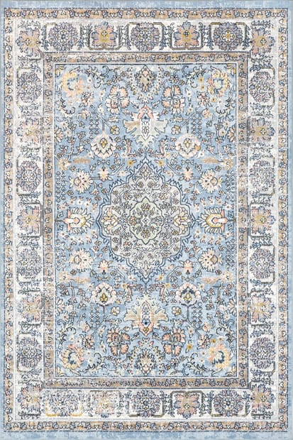 Persian Bath Rug Kavka Designs Size: 48 W x 72 L, Color: Blue