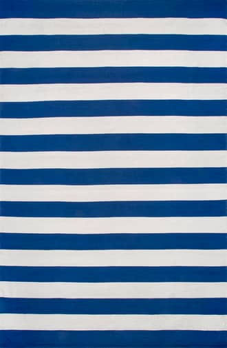 Blue 2' x 6' Flatwoven Regent Stripes Rug swatch