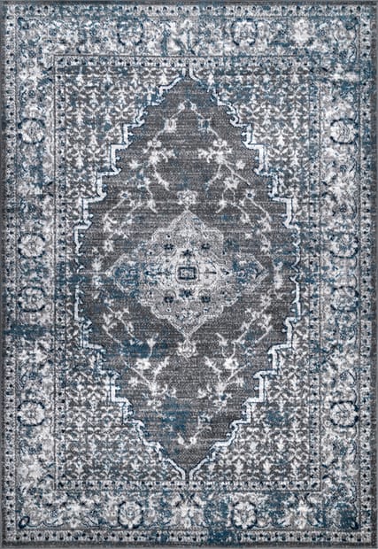 The Sofia Rugs 2x3 Area Rug, Farmhouse Area Rug 2 X 3 Blue Indoor  Distressed/Overdyed Area Rug in the Rugs department at