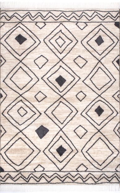 nuLOOM Kenley Spotted Diamonds Area Rug (4' 4 x 6' - Beige)