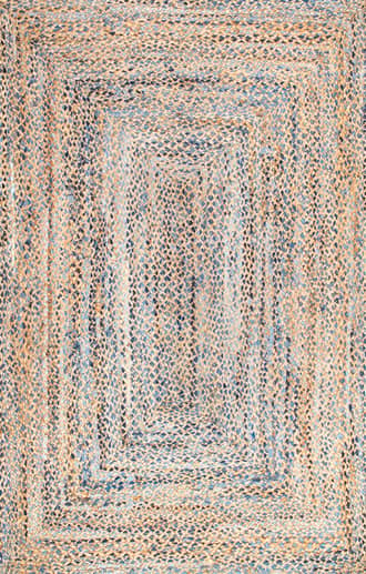 4' x 6' Hand Braided Twined Jute And Denim Rug primary image
