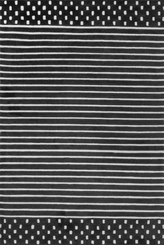 Charcoal 8' x 10' Mandia Striped Rug swatch