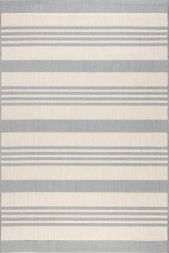 Light Grey 2' x 8' Regency Stripes Indoor/Outdoor Rug swatch