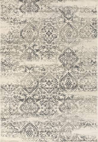 Grey 3' x 5' Withered Floral Rug swatch