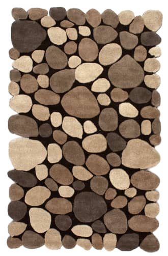 7' 6" x 9' 6" Contemporary Handmade Wool Pebbles Cobblestone Rug primary image