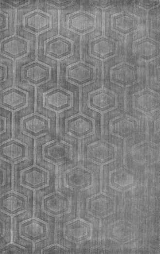 Grey 7' 6" x 9' 6" Honeycomb Rug swatch