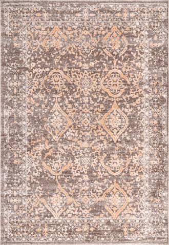 Brown 12' x 15' Floral Ornament Rug swatch
