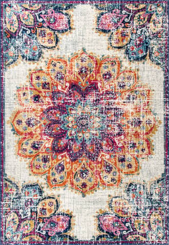 Multicolor 4' x 6' Withered Bloom In Bouquet Rug swatch
