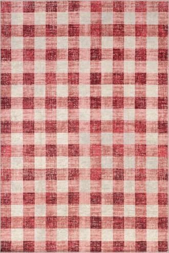 8' x 10' Aubrielle Gingham Plaid Washable Rug primary image