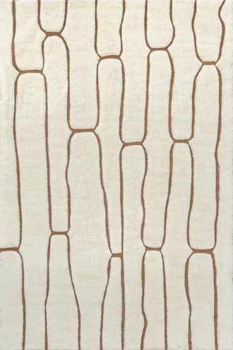 Cream 9' x 12' Nazco Abstract New Zealand Wool Rug swatch