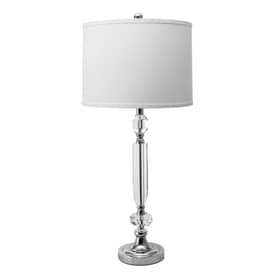 white and crystal table lamp