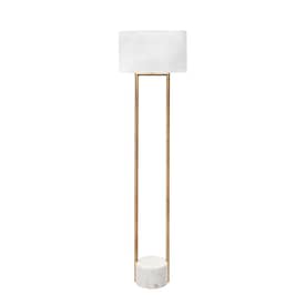 gold and marble floor lamp