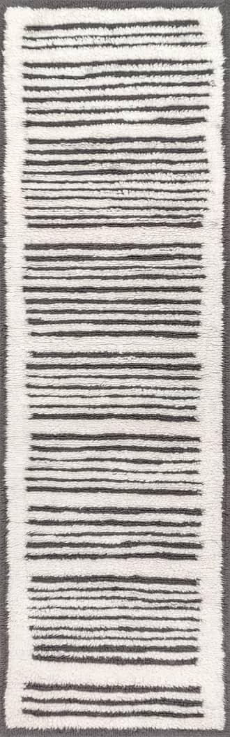 2' x 8' Addison Wool Pinstripe Washable Rug primary image