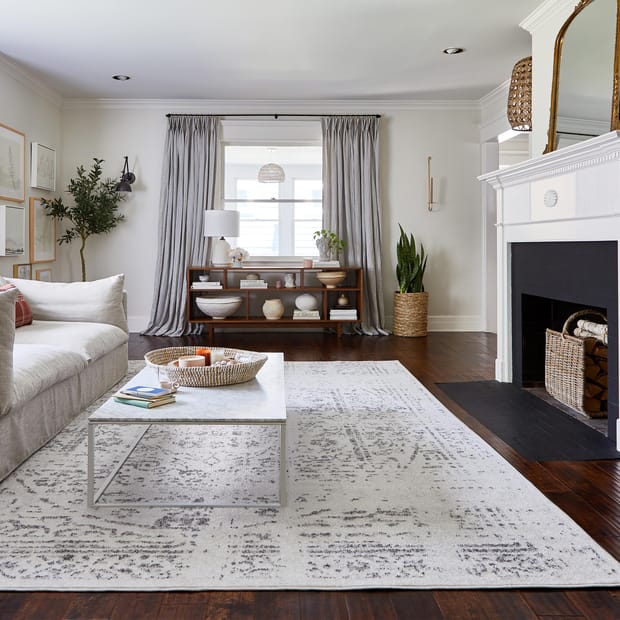 Granite Ring Around The Rosette Gray Rug